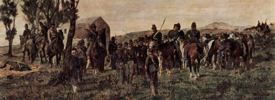 Giovanni Fattori. Prince Amadeo Ferizi in Custoza