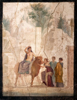 Шедевры  неизвестных художников. Похищение Европы (Европа на быке). Помпейская фреска