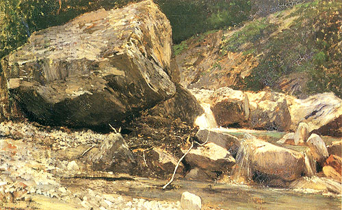 Michele Pietro Cammarano. Breach of a mountain stream