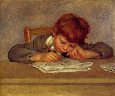 Pierre-Auguste Renoir. Jean at Drawing