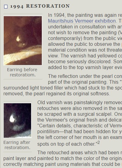 Before the restoration of 1994, the art lovers had seen something completely different. The layers o Before the restoration of 1994, the art lovers had seen something completely different. The layers o