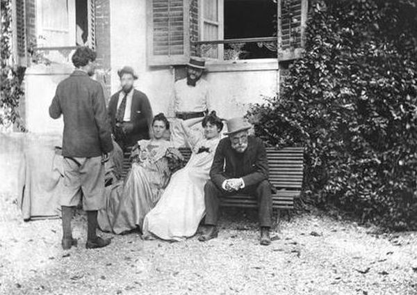 The day after the funeral of Stéphane Mallarmé, 1898. (Next to sitting Renoir is Misia Sert-Nathanso The day after the funeral of Stéphane Mallarmé, 1898. (Next to sitting Renoir is Misia Sert-Nathanso