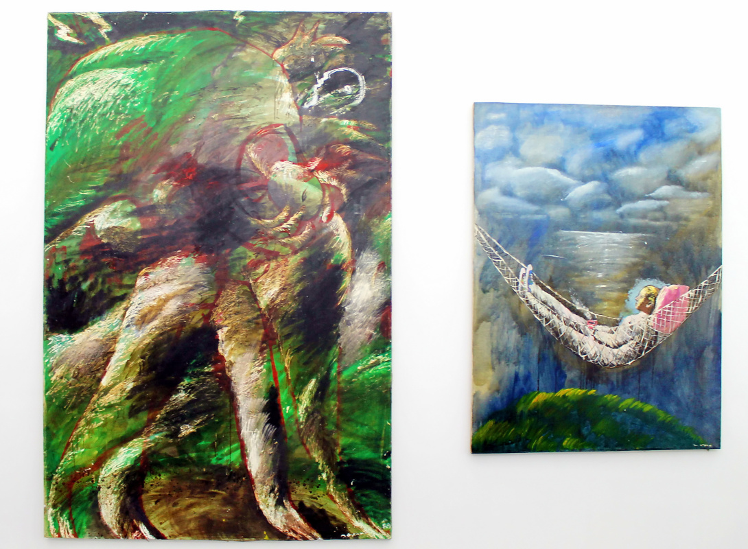 Олег Голосий (1965−1993), Бегущие от грозы. Холст, масло, 1989. Олег Голосий, В гамаке. Холст, масло Олег Голосий (1965−1993), Бегущие от грозы. Холст, масло, 1989. Олег Голосий, В гамаке. Холст, масло
