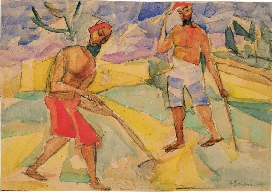 Акварель Александра Волкова «Весна. Кетменщики» (1917) — по словам коллекционеров, предлагалась за 6 Акварель Александра Волкова «Весна. Кетменщики» (1917) — по словам коллекционеров, предлагалась за 6