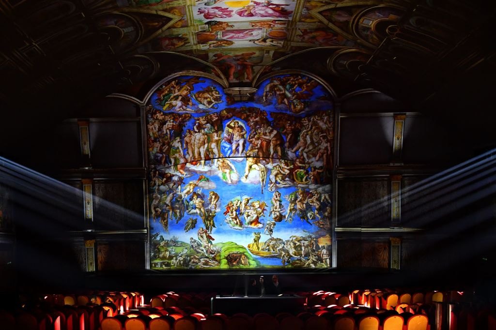 The Sistine Chapel comes to life in this epic show. Image by Photo credit should read ALBERTO PIZZOL The Sistine Chapel comes to life in this epic show. Image by Photo credit should read ALBERTO PIZZOL