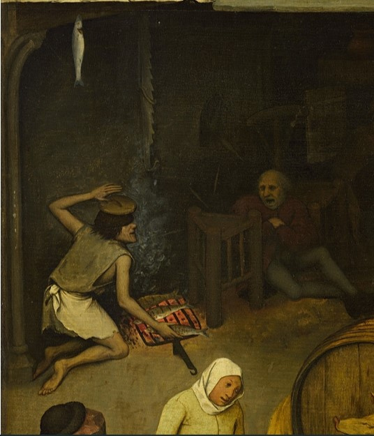 A young man with a fish "got the lid on the head", that is, he ended up taking responsibility, and h A young man with a fish "got the lid on the head", that is, he ended up taking responsibility, and h