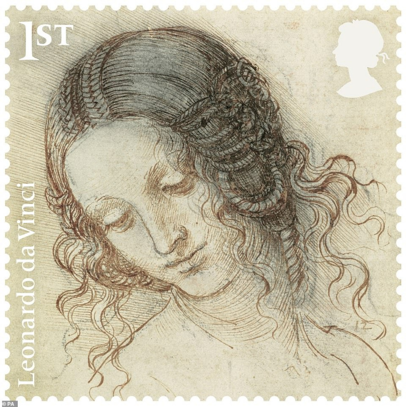Новая коллекция марок также включает в себя рисунок головы Леды - мифической королевы Спарты, котора