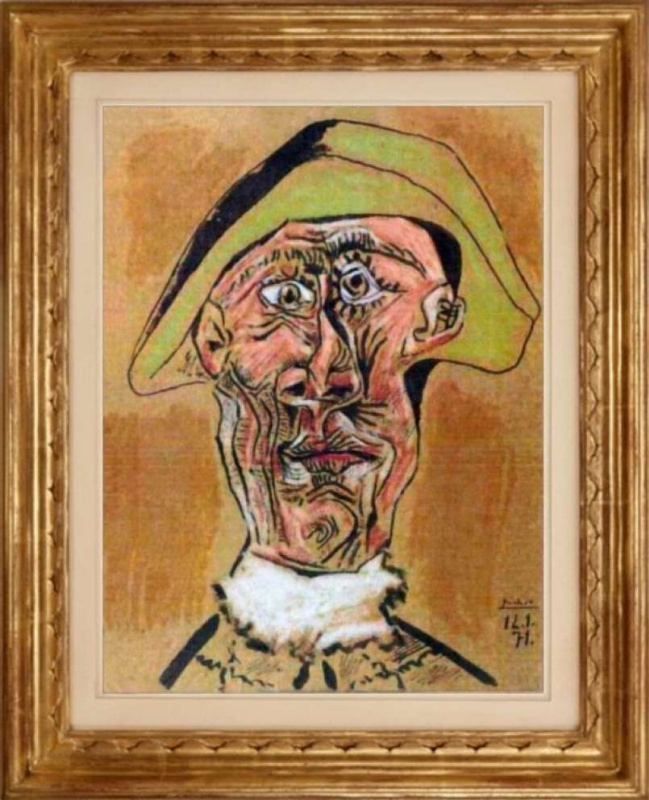 Пабло Пикассо, «Голова Арлекина» (1971). Местонахождение неизвестно
Она рассказала голландской веща Пабло Пикассо, «Голова Арлекина» (1971). Местонахождение неизвестно
Она рассказала голландской веща