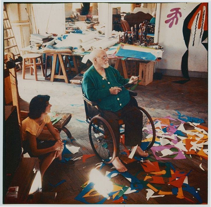 Henri Matisse in his studio. Photo Source
It was difficult for him to mix colours, and he cut out s Henri Matisse in his studio. Photo Source
It was difficult for him to mix colours, and he cut out s