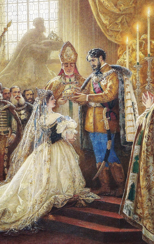 Coronation of Elizabeth in Hungary in 1867