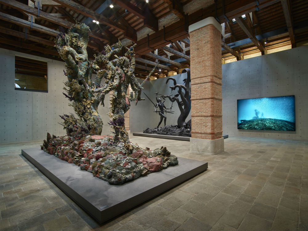 Damien Hirst, "Hydra and Kali" (two versions) and "Hydra and Kali under water (underwater photo of C Damien Hirst, "Hydra and Kali" (two versions) and "Hydra and Kali under water (underwater photo of C