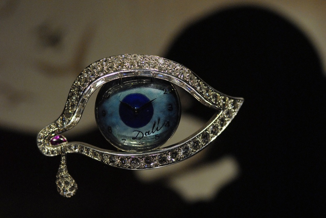 Salvador Dalí, Carlos Alemany "The Eye of Time", 1949, platinum, diamonds, ruby, enamel, clock with Salvador Dalí, Carlos Alemany "The Eye of Time", 1949, platinum, diamonds, ruby, enamel, clock with
