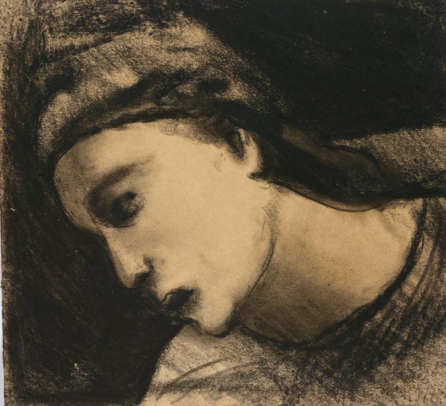 Василий Чекрыгин. Женская голова. 1920 Василий Чекрыгин. Женская голова. 1920