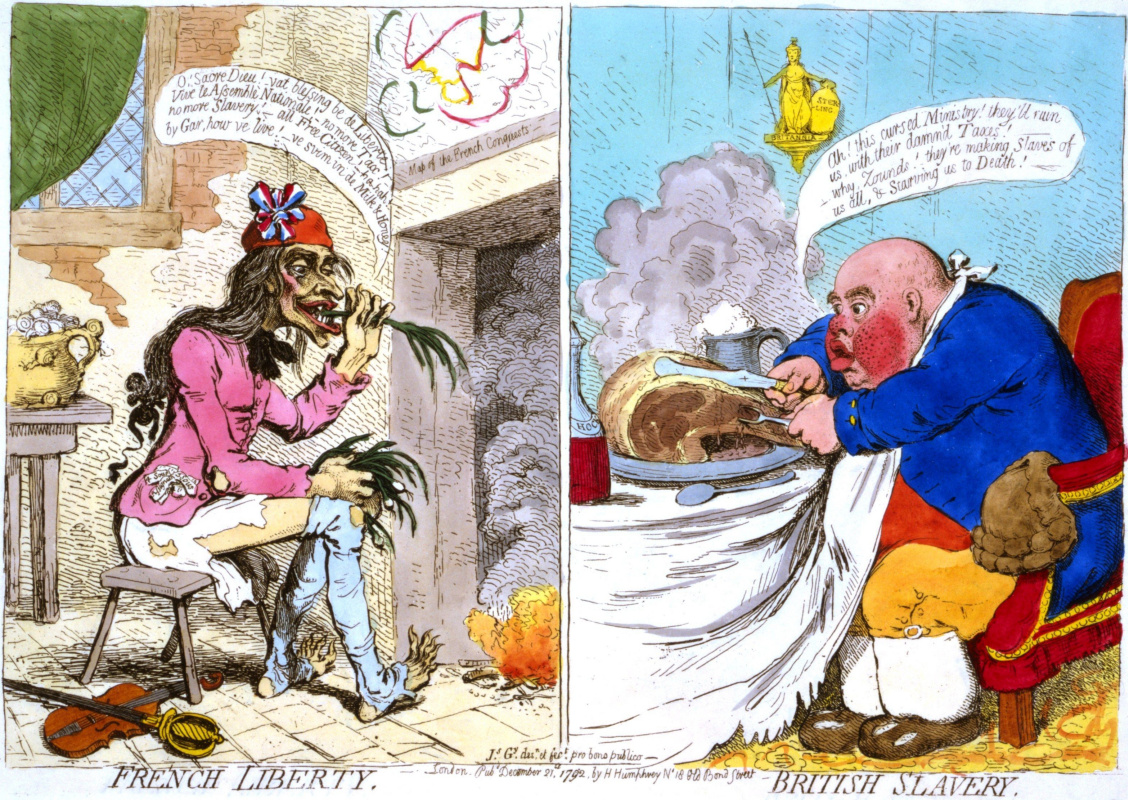 Французская свобода и Британское рабство. 1792 Французская свобода и Британское рабство. 1792