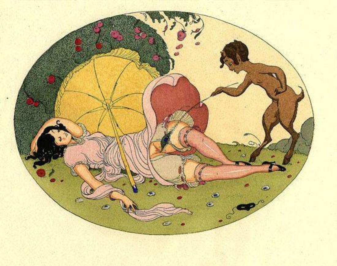 Старинная китайская эротическая гравюра на кости