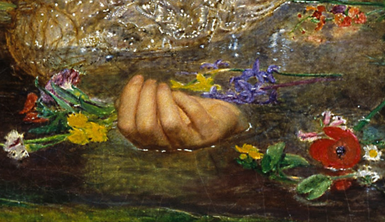 Sir John Everett Millais. Ophelia (detail), 1851−52, oil on canvas, 762×111.8 cm (Tate Britain, Lond Sir John Everett Millais. Ophelia (detail), 1851−52, oil on canvas, 762×111.8 cm (Tate Britain, Lond