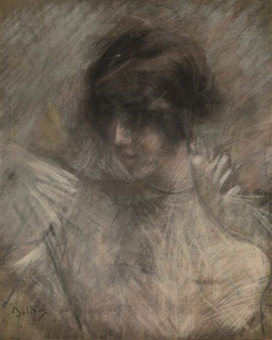 Giovanni Boldini, Portrait of Cléo de Mérode, pastel Giovanni Boldini, Portrait of Cléo de Mérode, pastel