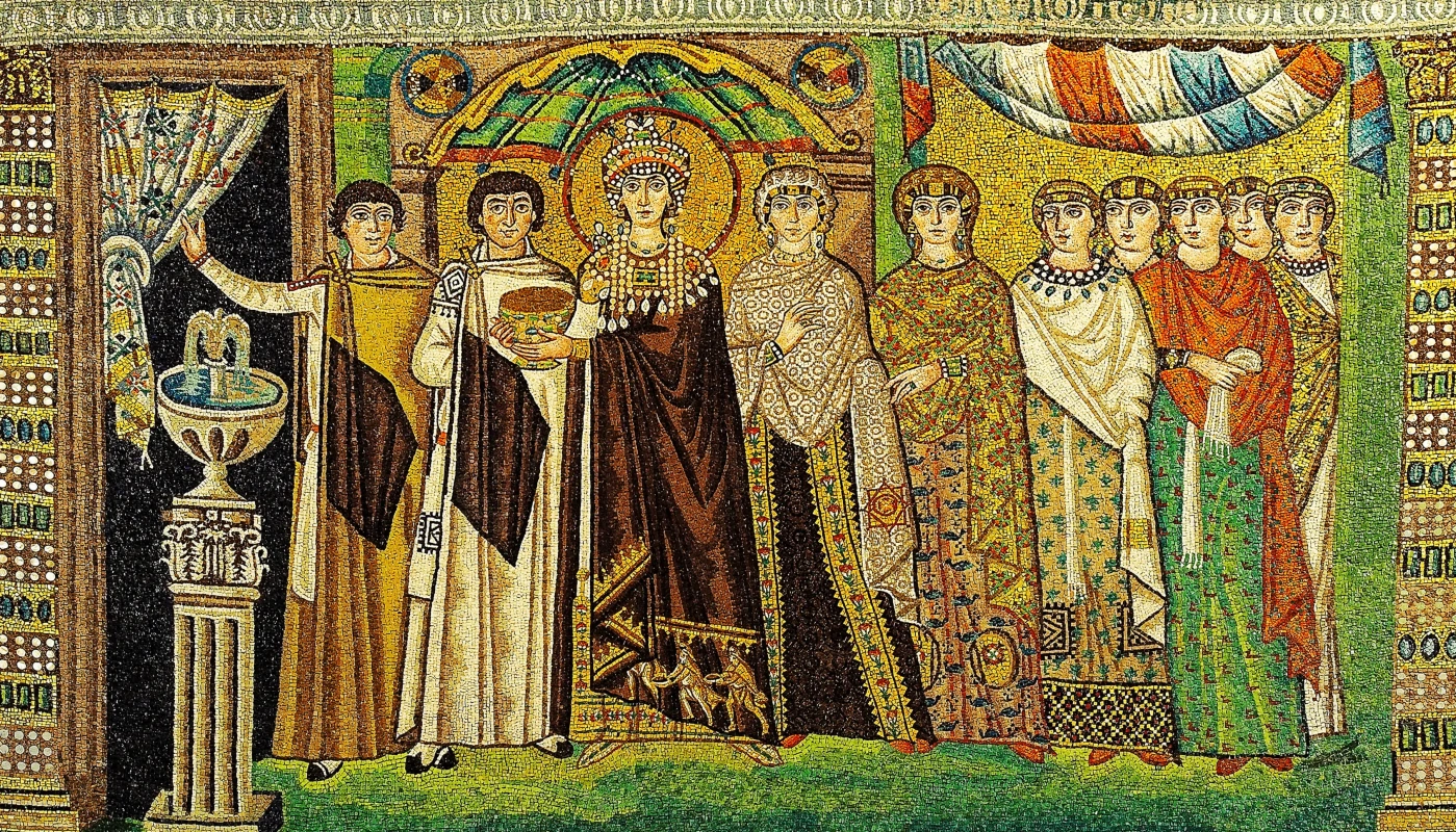 Мозаика Феодоры. 547 г. Сан-Витале. Равенна, Италия. Источник изображения: Petar Milošević Мозаика Феодоры. 547 г. Сан-Витале. Равенна, Италия. Источник изображения: Petar Milošević