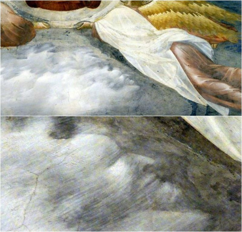 Art historians try to justify Giotto. They say that the artist, most likely, had no intention to ins Art historians try to justify Giotto. They say that the artist, most likely, had no intention to ins