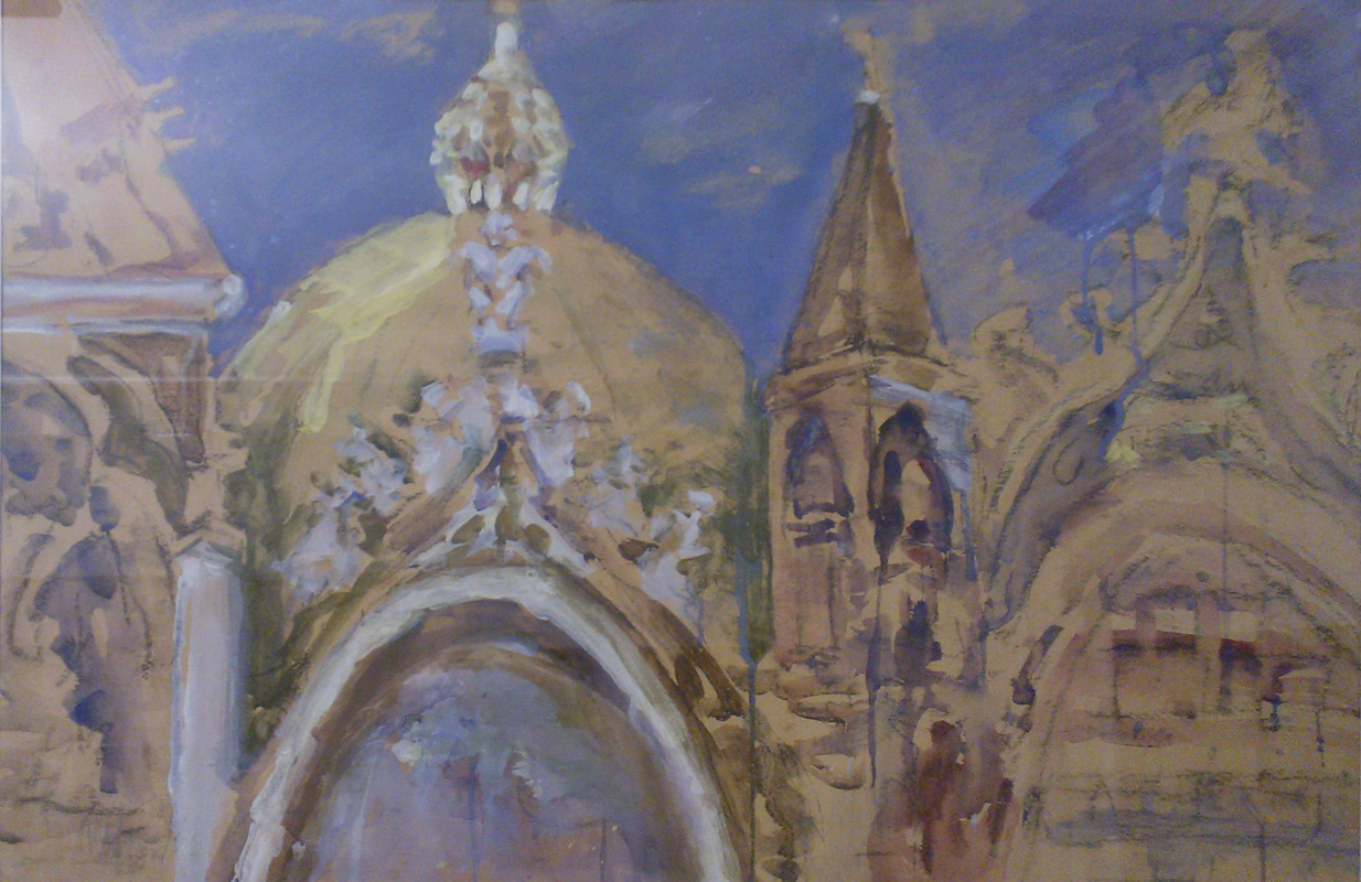 В. Суриков «Купола собора Святого Марка в Риме», 1884, картон, акварель, белила В. Суриков «Купола собора Святого Марка в Риме», 1884, картон, акварель, белила