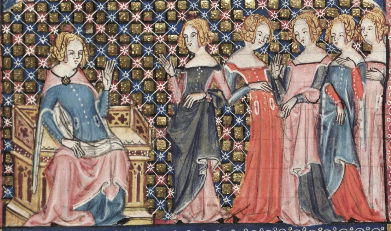 Isolde’s dresses on medieval miniatures