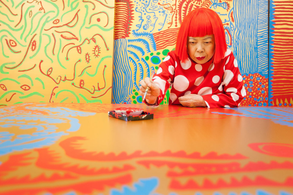 Portrait of Japanese artist Yayoi Kusama by Jeremy Sutton-Hibbert via Getty Images. Portrait of Japanese artist Yayoi Kusama by Jeremy Sutton-Hibbert via Getty Images.