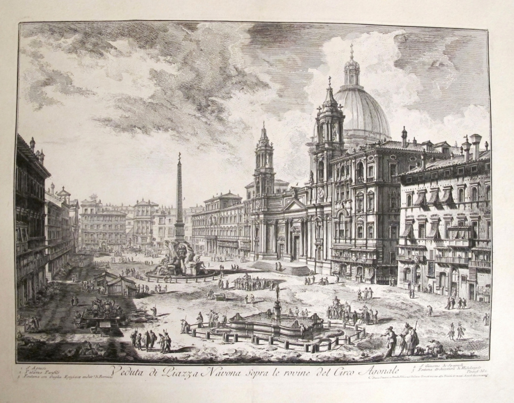 Giovanni Battista Piranesi, View of Piazza Navona and the Church of St. Agnes