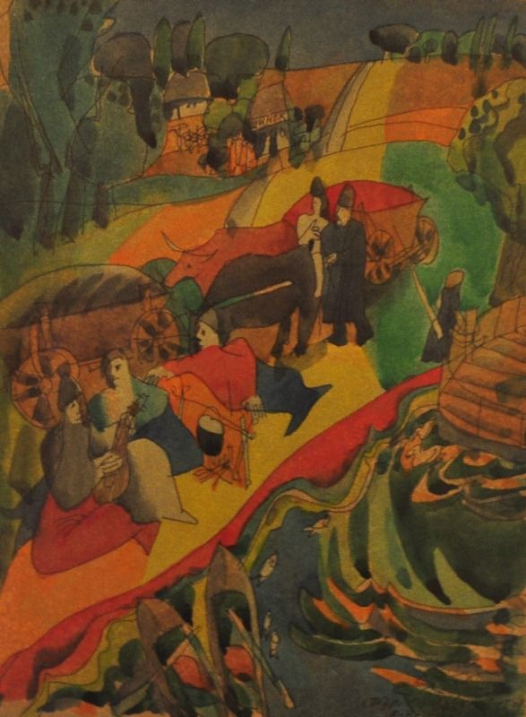 Иван Остафийчук, «Старые Санжары, р. Ворскла», акварель Иван Остафийчук, «Старые Санжары, р. Ворскла», акварель