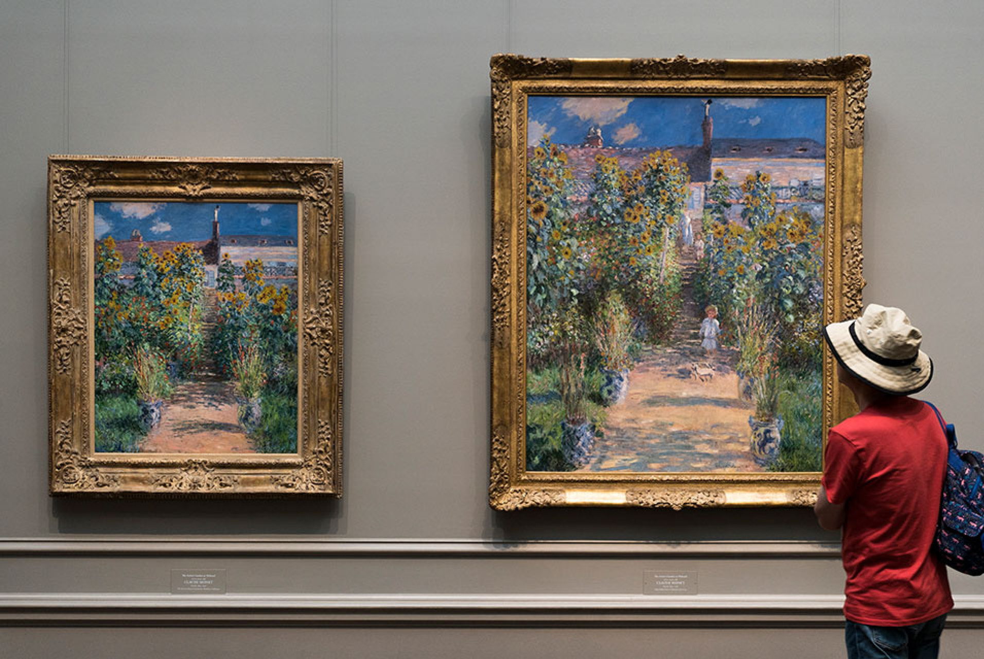Сейчас картину. Клод Моне сад художника в ветёе. Сад художника в ветёе. Клод Моне лестница в ветёе. Картина из национальной галереи в Лондоне Monet.