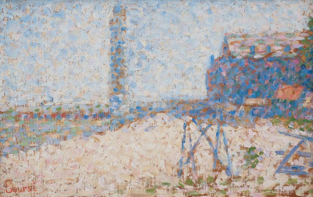 Жорж Сёра. «Больница и маяк в Онфлёр». 1886 Жорж Сёра. «Больница и маяк в Онфлёр». 1886