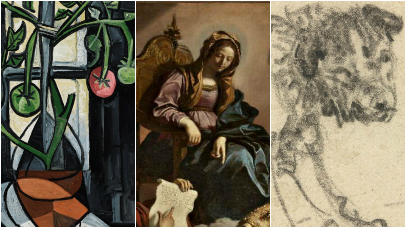 Картины недели: Мадонна Гверчино, собака Рембрандта и помидоры Пикассо