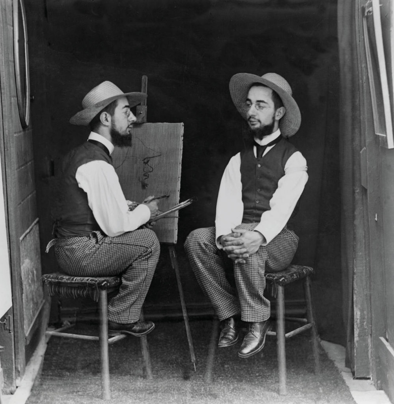 Henri de Toulouse-Lautrec painting Henri de Toulouse-Lautrec. Photo by Maurice Gibert. Henri de Toulouse-Lautrec painting Henri de Toulouse-Lautrec. Photo by Maurice Gibert.