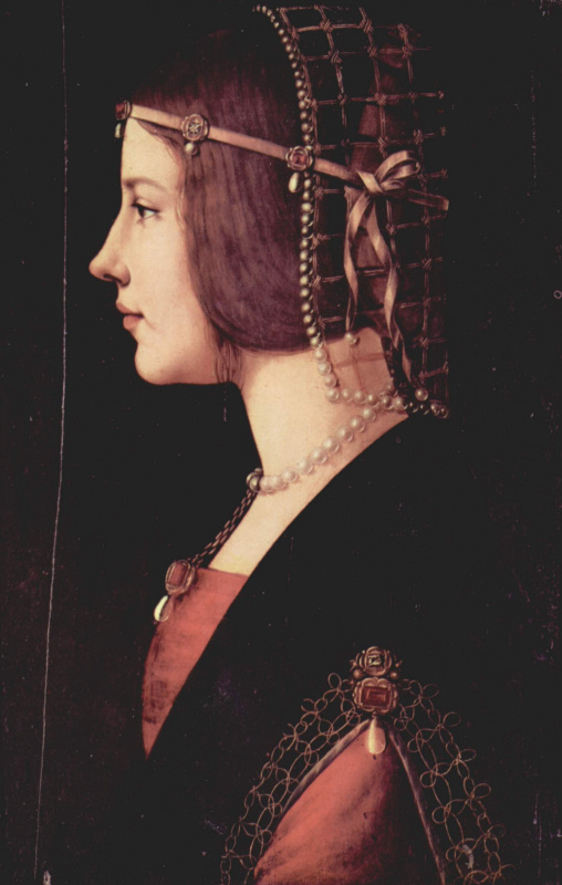 Workshop of Leonardo da Vinci. Portrait of Beatrice d’Este