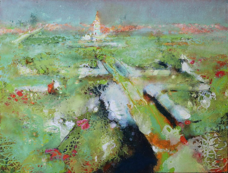 Петр Бевза «Киев Город-Сад», 2016 год, холст, масло, 105×160 см Петр Бевза «Киев Город-Сад», 2016 год, холст, масло, 105×160 см