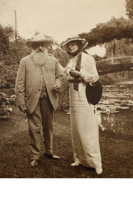 Claude Monet and actress Charlotte Lysès at Giverny, 1915. Photograph by Sacha Guitry. Claude Monet and actress Charlotte Lysès at Giverny, 1915. Photograph by Sacha Guitry.