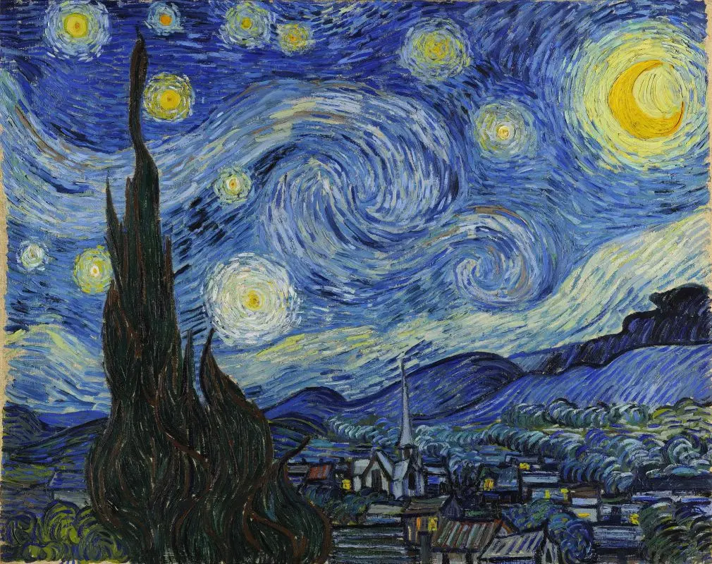 La nuit étoilée Vincent van Gogh juin 1889, 73,1 × 92,1 cm