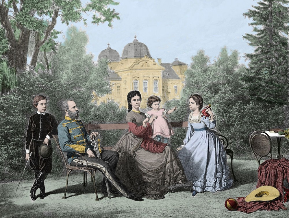 Franz Joseph I and Elizabeth of Austria. The image was created in 1900.