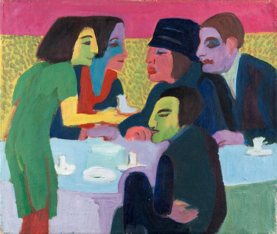 Эрнст Людвиг Кирхнер. «Сцена в кафе». 1926 Эрнст Людвиг Кирхнер. «Сцена в кафе». 1926
