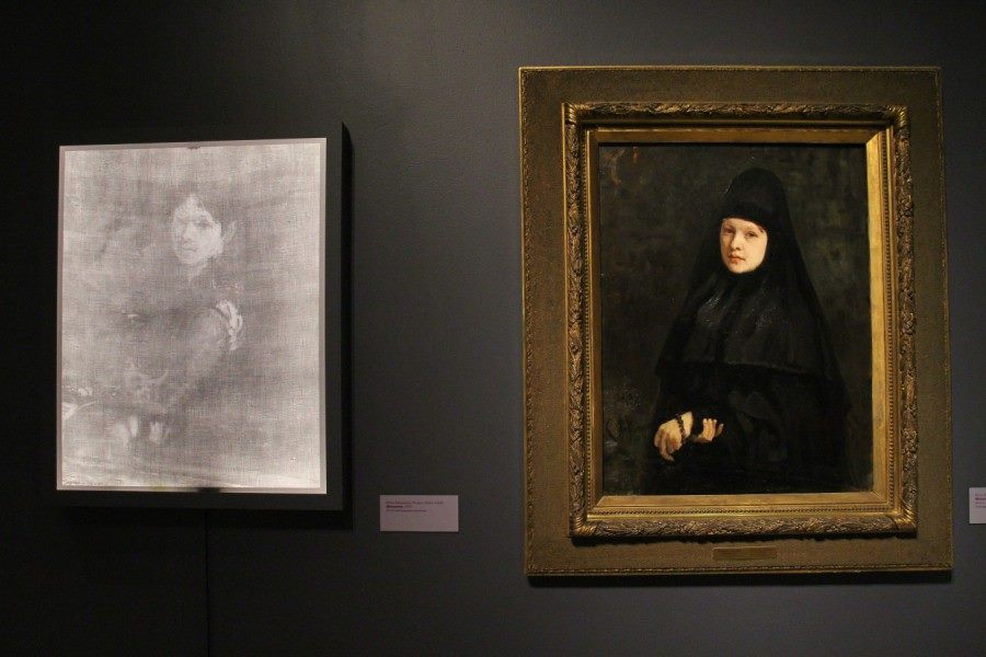 Картина Ильи Репина «Монахиня» (1878) и изображение, скрытое под ним (на фото — слева). Почему Репин Картина Ильи Репина «Монахиня» (1878) и изображение, скрытое под ним (на фото — слева). Почему Репин