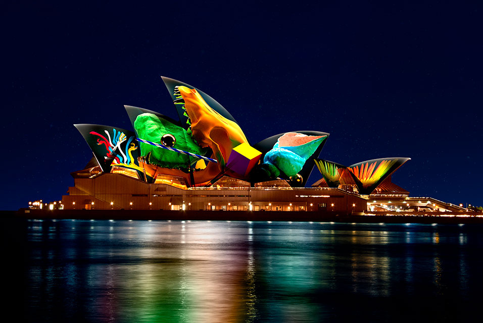 The Sydney Opera House fantasmagorically transformed for Vivid Sydney festival