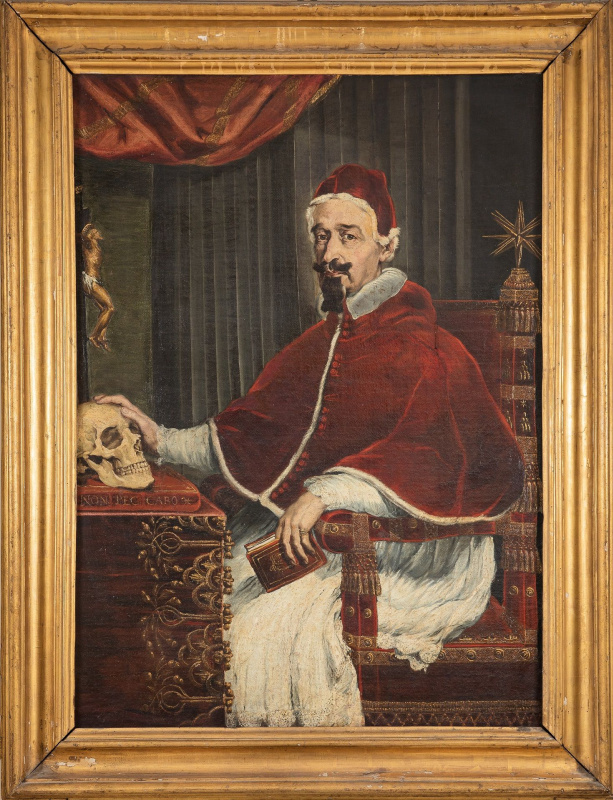 Гвидо Убальдо Аббатини, «Александр VII с черепом Бернини» (1655−56). Коллекция Мальтийского ордена, Гвидо Убальдо Аббатини, «Александр VII с черепом Бернини» (1655−56). Коллекция Мальтийского ордена,