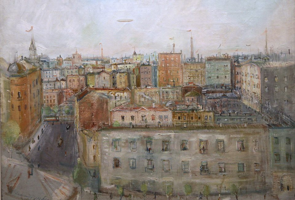 Александр Лабас. «В районе Мясницкой улицы». 1935. Собрание ГТГ Александр Лабас. «В районе Мясницкой улицы». 1935. Собрание ГТГ