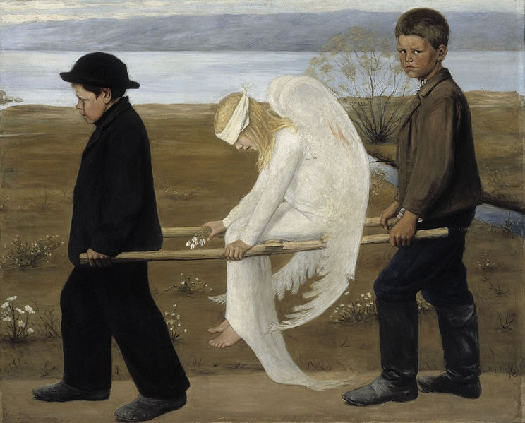 For example, "Wounded angel" painted by the Finnish artist Hugo Simberg, speaks to us in many ways — For example, "Wounded angel" painted by the Finnish artist Hugo Simberg, speaks to us in many ways —