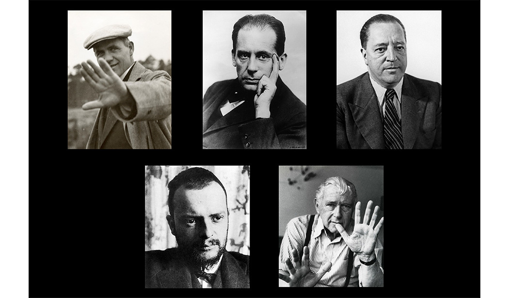 Clockwise from top left: Hannes Meyer; Walter Gropius, founder of Bauhaus; Ludwig Mies van der Rohe; Clockwise from top left: Hannes Meyer; Walter Gropius, founder of Bauhaus; Ludwig Mies van der Rohe;