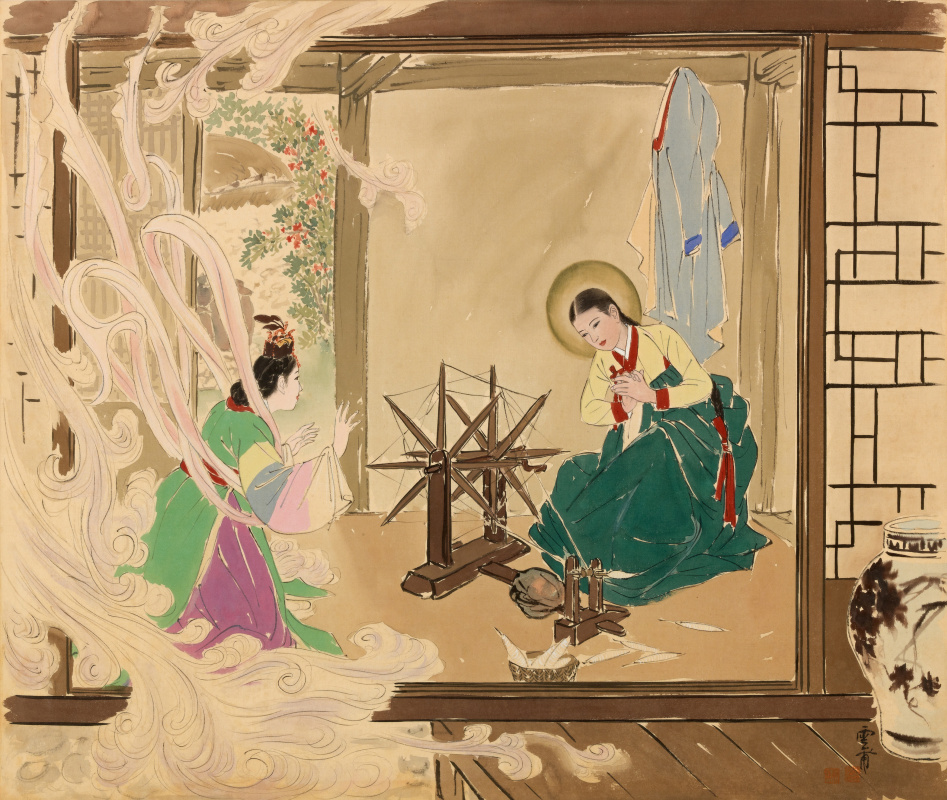 Ким Ки Чанг, «Благовещение» (ок. 1950). Сеульский музей Ким Ки Чанг, «Благовещение» (ок. 1950). Сеульский музей