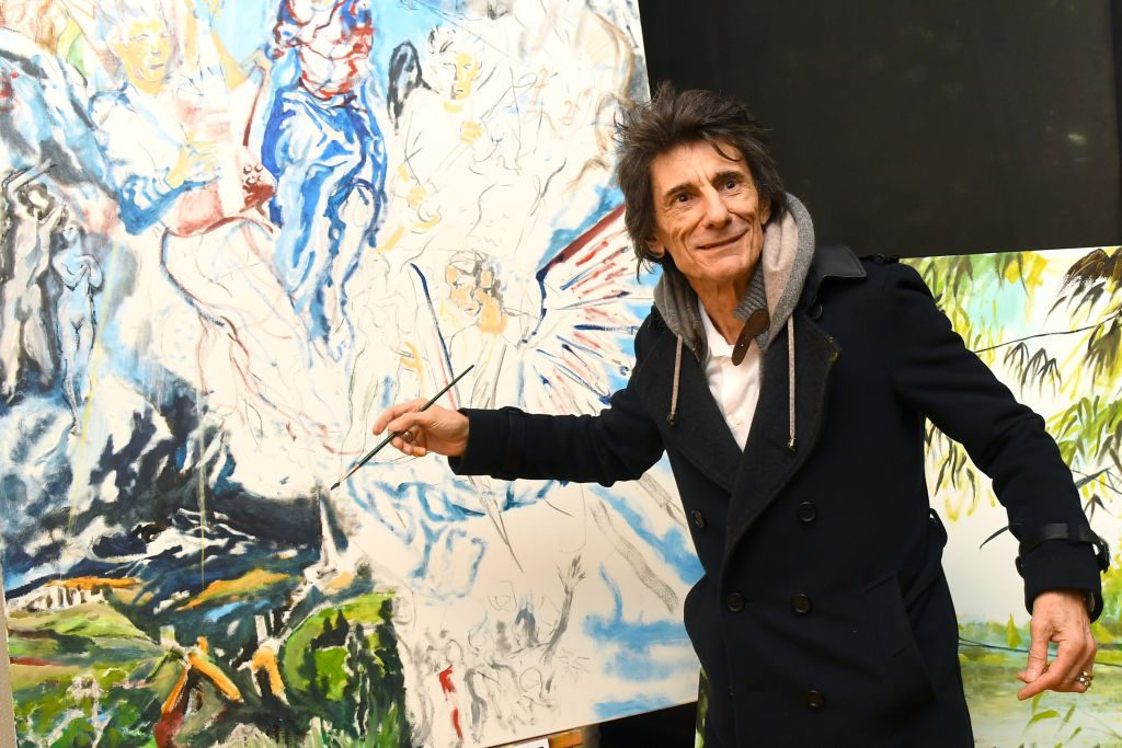 Гитарист Rolling Stones Ронни Вуд выставил свои картины Гитарист Rolling Stones Ронни Вуд выставил свои картины