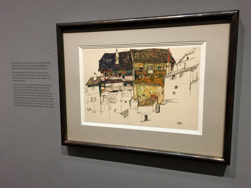 Egon Schiele, Old Houses in Krumau, 1914. Albertina, Vienna. Egon Schiele, Old Houses in Krumau, 1914. Albertina, Vienna.