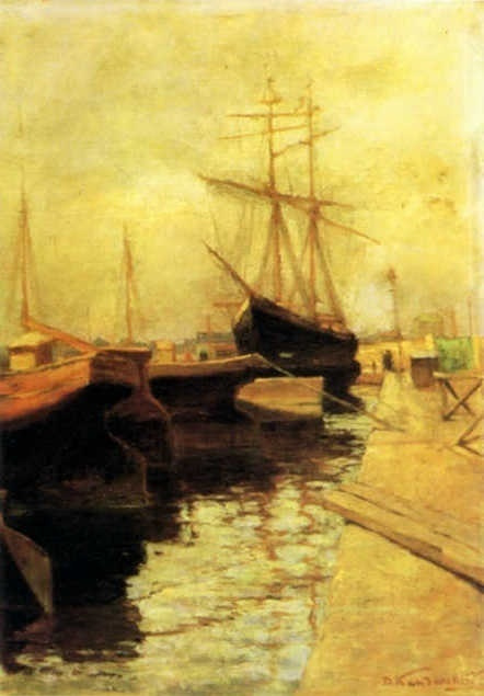 «Одесса. Порт», 1898 год. Тут Кандинский, кажется, подражает предтече импрессионизма Уильяму Тернеру «Одесса. Порт», 1898 год. Тут Кандинский, кажется, подражает предтече импрессионизма Уильяму Тернеру