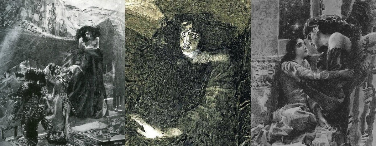 Врубель и Лермонтов: неизвестный рисунок к "Демону", подаренный Прокофьевым-внуком - на выставке в честь 200-летия поэта.