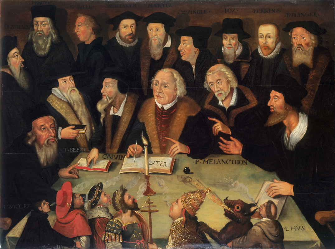 Неизвестный художник, «Мартин Лютер в кругу реформаторов» (1625 — 1650). Немецкий исторический музей Неизвестный художник, «Мартин Лютер в кругу реформаторов» (1625 — 1650). Немецкий исторический музей